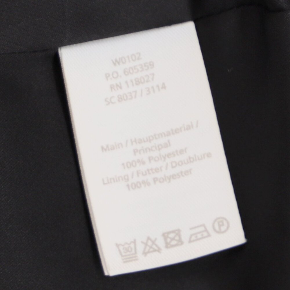 BODEN Elise Midi Dress in Black Draped Georgette Ruffle Notch Neck Size 12 - Picture 9 of 9
